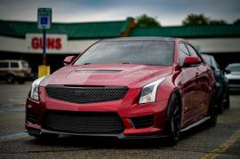 Pre-owned, 2017, Cadillac ATS-V, 48000 miles, Red Obsession Tintcoat